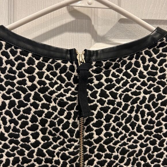 Club Monaco Leopard Print Pullover Top Women's Size Large Mixed Media Neck - Picture 5 of 7